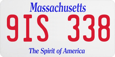 MA license plate 9IS338