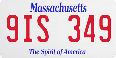 MA license plate 9IS349