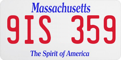 MA license plate 9IS359