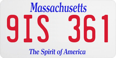 MA license plate 9IS361