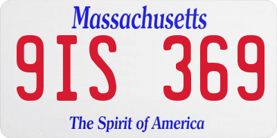 MA license plate 9IS369