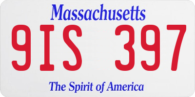 MA license plate 9IS397