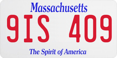 MA license plate 9IS409