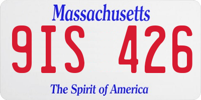 MA license plate 9IS426