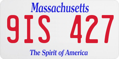 MA license plate 9IS427
