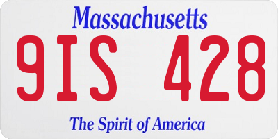 MA license plate 9IS428