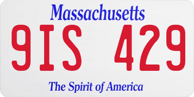 MA license plate 9IS429