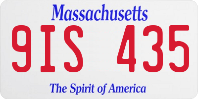 MA license plate 9IS435