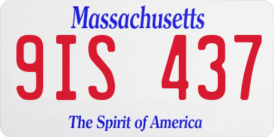 MA license plate 9IS437