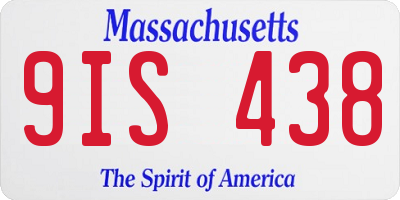 MA license plate 9IS438