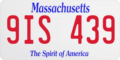 MA license plate 9IS439