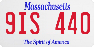 MA license plate 9IS440