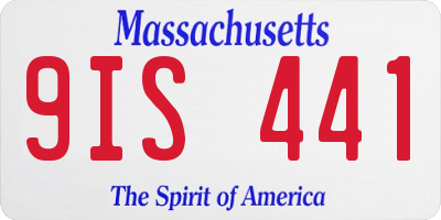 MA license plate 9IS441