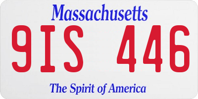 MA license plate 9IS446