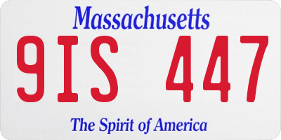 MA license plate 9IS447