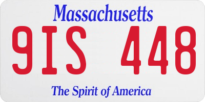 MA license plate 9IS448