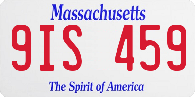MA license plate 9IS459