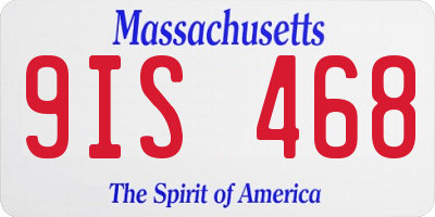 MA license plate 9IS468