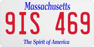 MA license plate 9IS469