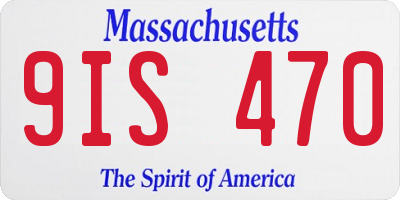 MA license plate 9IS470
