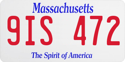 MA license plate 9IS472