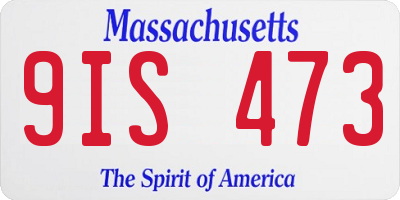 MA license plate 9IS473