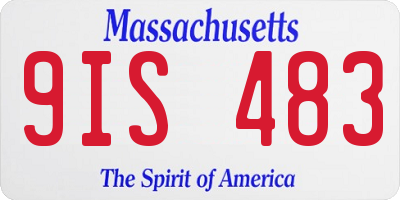 MA license plate 9IS483