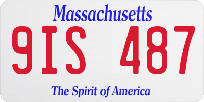 MA license plate 9IS487