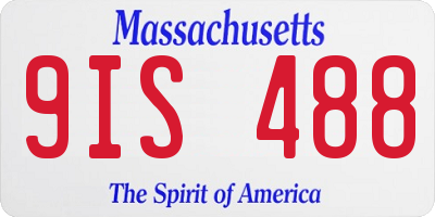MA license plate 9IS488