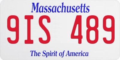 MA license plate 9IS489