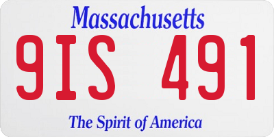 MA license plate 9IS491