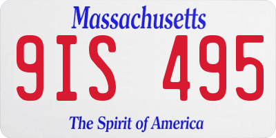 MA license plate 9IS495