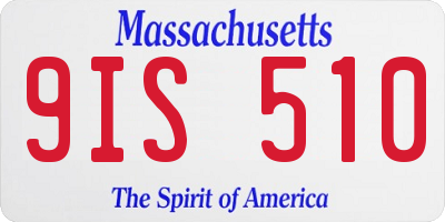 MA license plate 9IS510