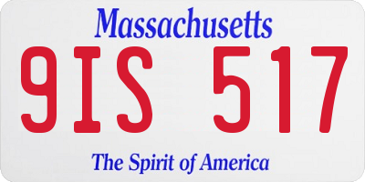 MA license plate 9IS517
