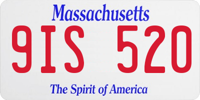 MA license plate 9IS520