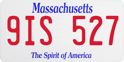 MA license plate 9IS527