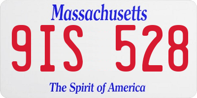 MA license plate 9IS528