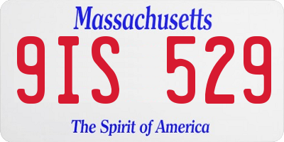 MA license plate 9IS529