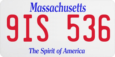 MA license plate 9IS536