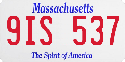 MA license plate 9IS537