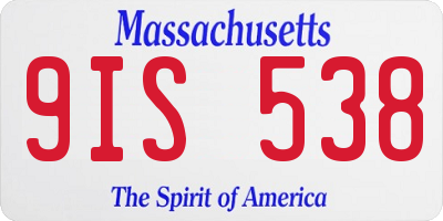 MA license plate 9IS538