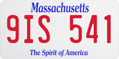 MA license plate 9IS541