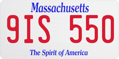 MA license plate 9IS550
