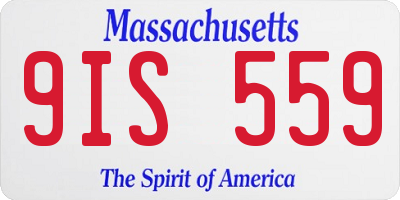 MA license plate 9IS559