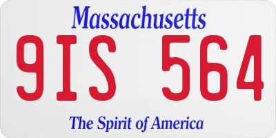 MA license plate 9IS564