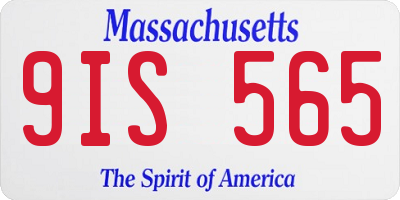 MA license plate 9IS565