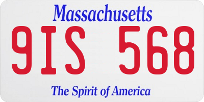 MA license plate 9IS568