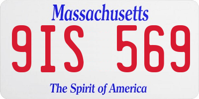 MA license plate 9IS569