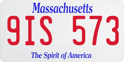 MA license plate 9IS573