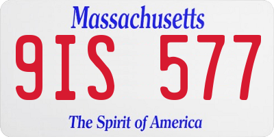 MA license plate 9IS577